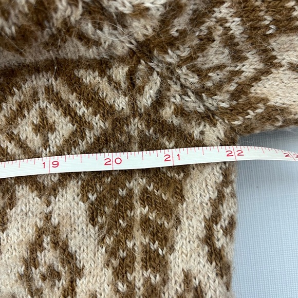 THE ALPACA CONNECTION LG/XL 100% ALPACA CARDIGAN,NORDIC PATTERN HANDMADE IN PERU - Picture 6 of 11